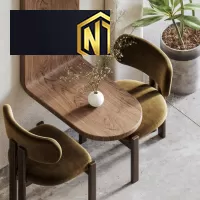 BỘ BÀN GHẾ TIỆM CAFE THIẾT KẾ TREO TƯỜNG NHỎ GỌN CHO DIỆN TÍCH TIẾT KIỆM - BCF04